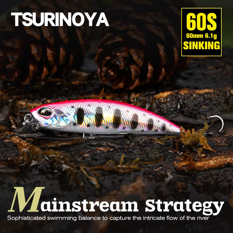 TSURINOYA 60S leurre de pêche méné coulant DW67 60mm 6.1g appât dur artificiel brochet bar truite Je
