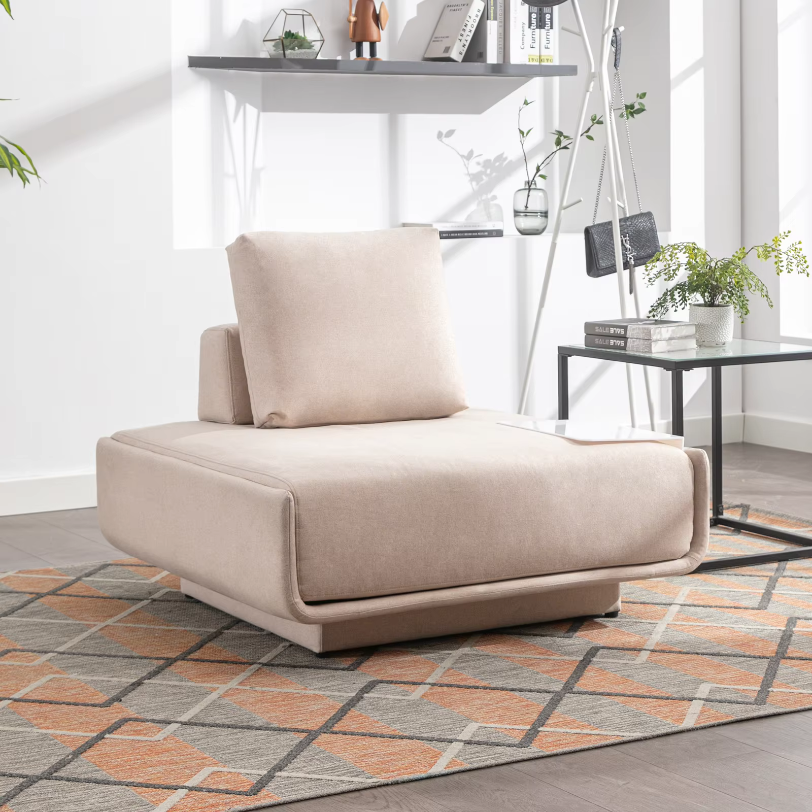 HORGgland-Canapé-lit en O, sofa sectionnel avec accoudoir et dossier parfait pour appartement et sal