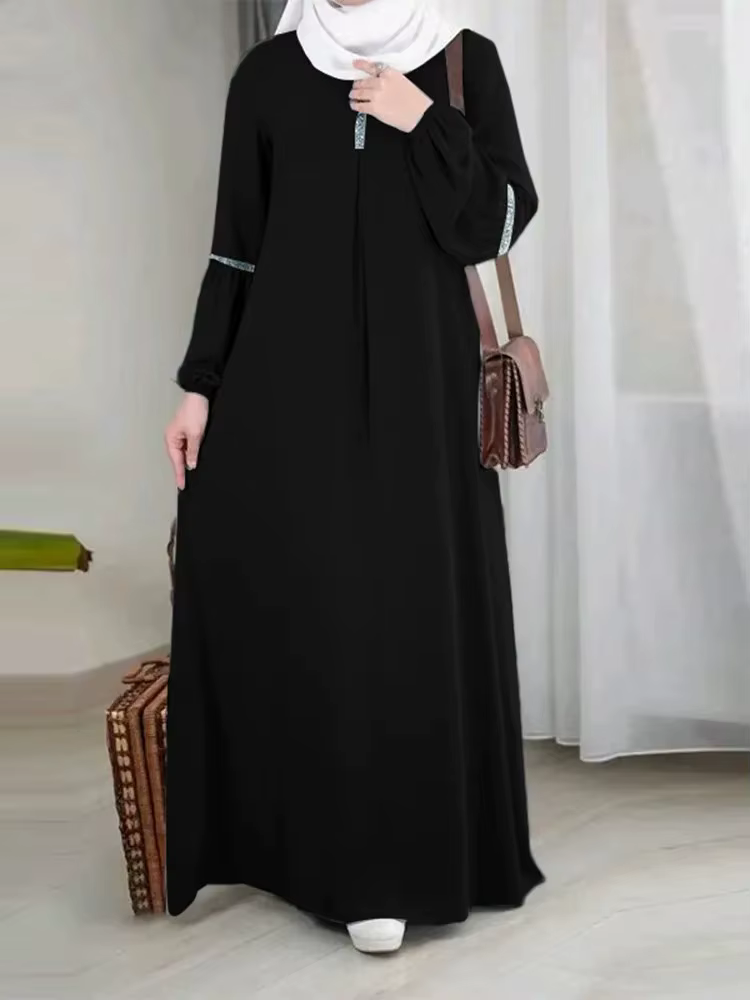 Abaya à manches longues pour femmes musulmanes, mode arabe, moyen-orient, Dubaï, marocain, robe de s