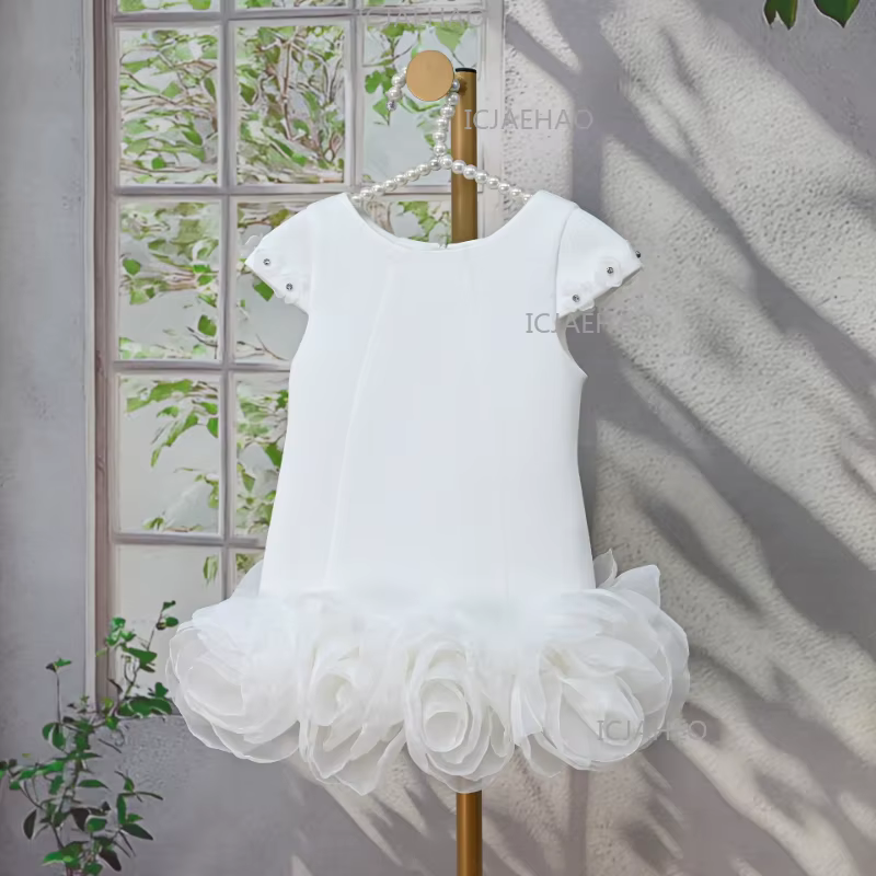 Nouvelle Robe de Princesse en Coton à Couche d'Air pour Filles 2026 – Tenue Élégante pour Enfants, I