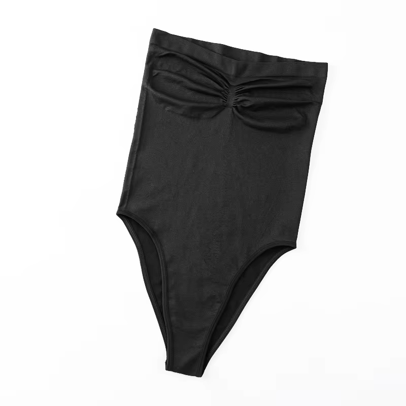 Combinaison Banribdrums sans couture pour femme, buste froncé