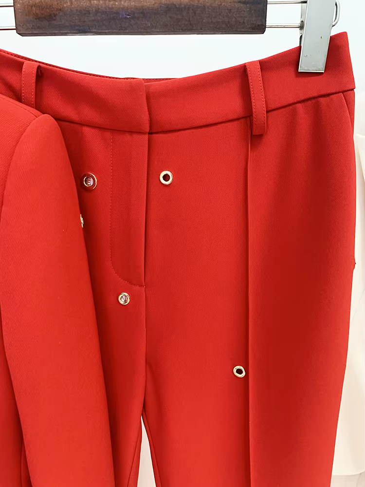 Ensemble de costume de créateur de mode HIGH STREET 2026 FW, costume de scène, veste blazer à bouton