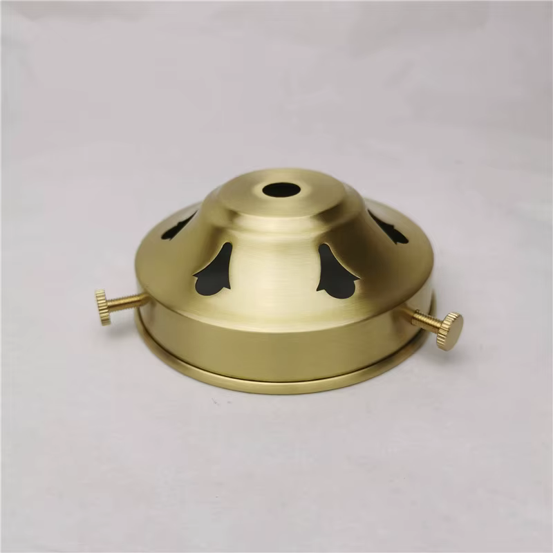 Base de lampe de polissage de griffe d'abat-jour de bureau en laiton avec vis à 3 trous plaque de pl