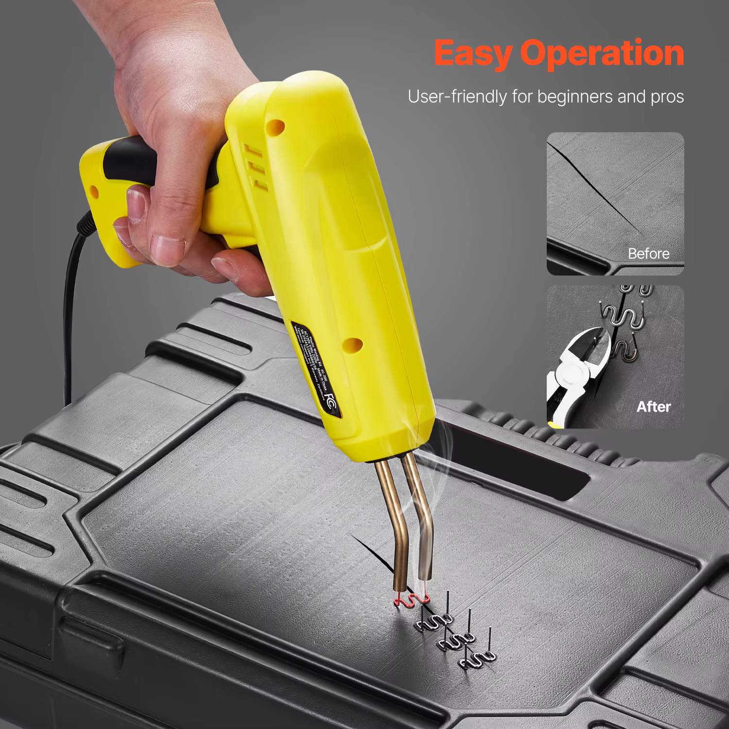 SucceBuy Kit de soudage du plastique 220W pistolet de soudage du plastique avec 800/1200 pièces agra