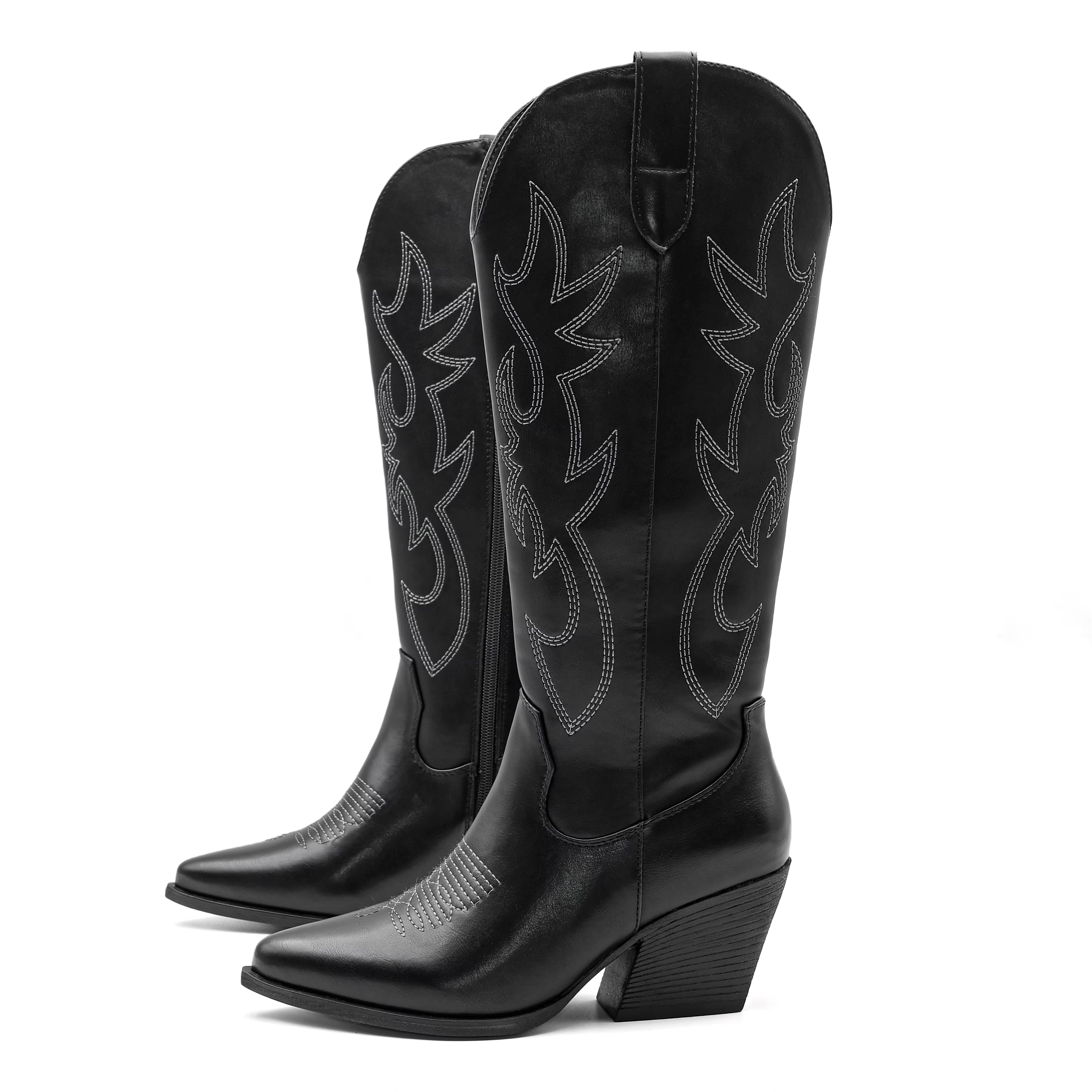 Chaussures pour femmes nouvelles bottes de Cowboy occidentales brodées femmes automne bout pointu ta