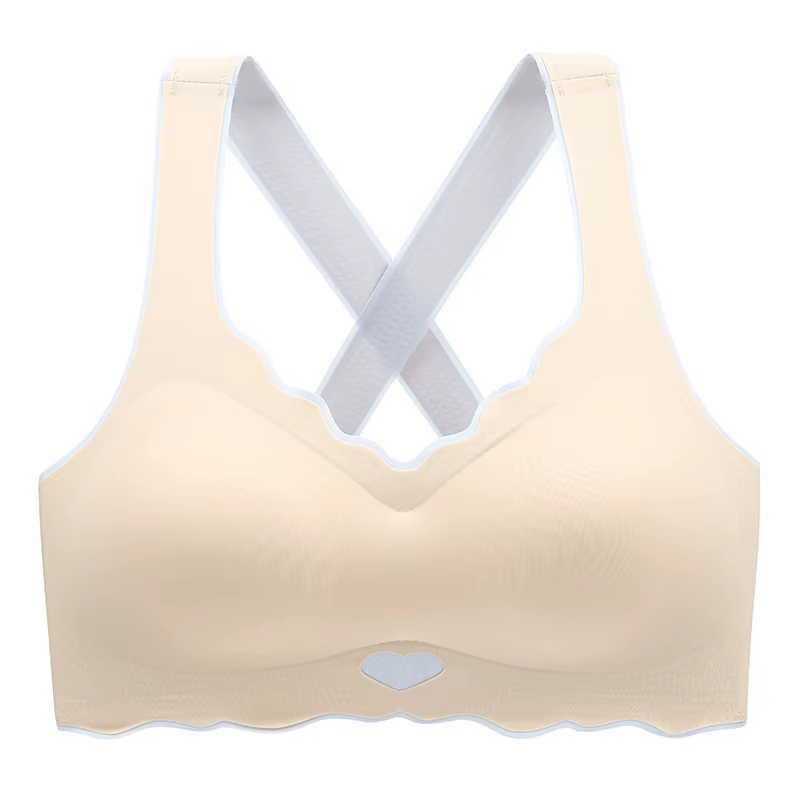 Soutien-gorge de sport anti-affaissement pour femme, lingerie grande taille, style fin, poitrine lar