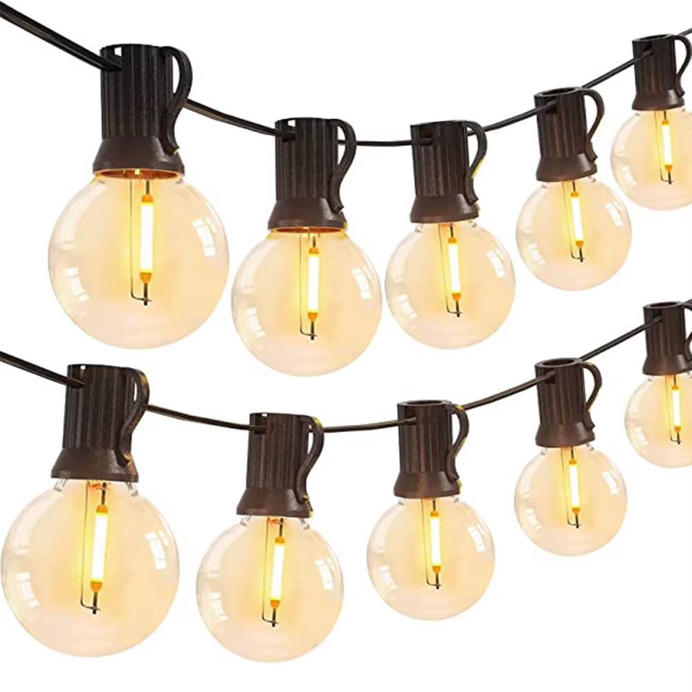 Guirlande lumineuse LED d'extérieur G40, guirlande de fête, ampoules Globe à intensité variable, lam