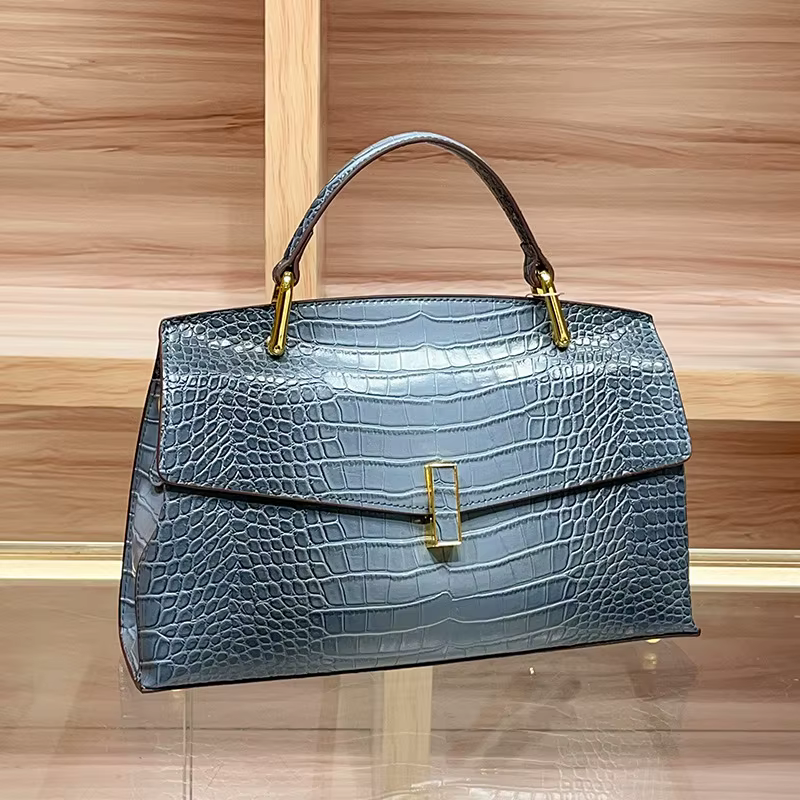 Sac à main classique en cuir pour femme, sac à bandoulière de luxe de créateur, grande capacité, élé
