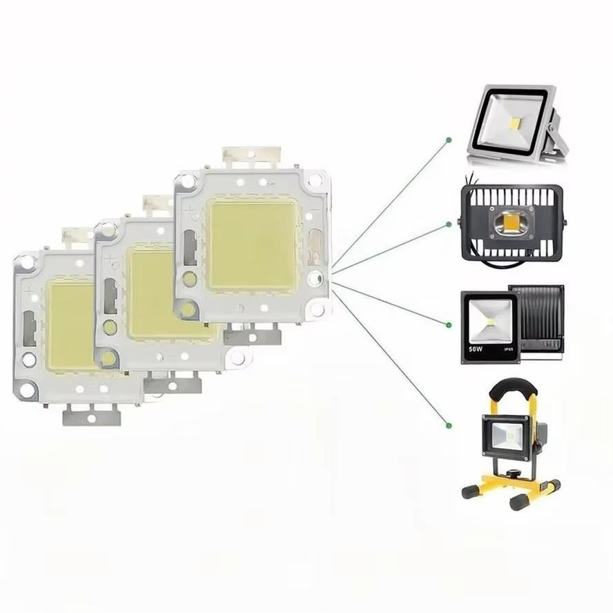 3/pcs haute luminosité LED perles puce 100W 50W 30W 20W 10W LED COB puce blanc chaud blanc pour bric
