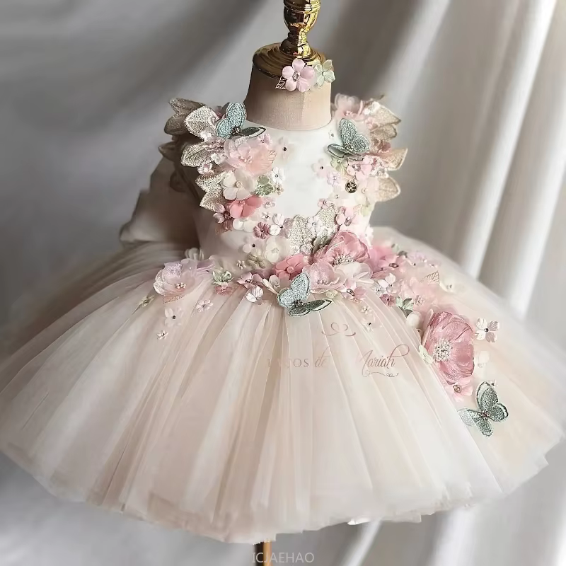 Robe de mariage pour filles, vêtements de princesse Tutu pour enfants, tenues de défilé de mode, rob