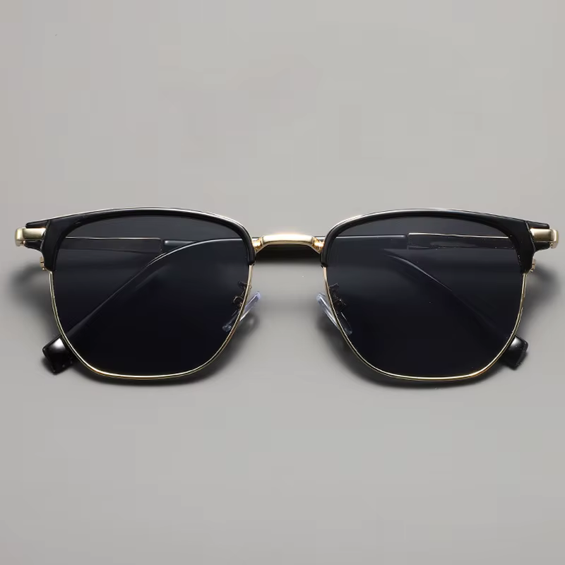 Nouvelles Lunettes de Soleil Carrées Vintage pour Femmes et Hommes, Monture Métallique de Marque, Lu
