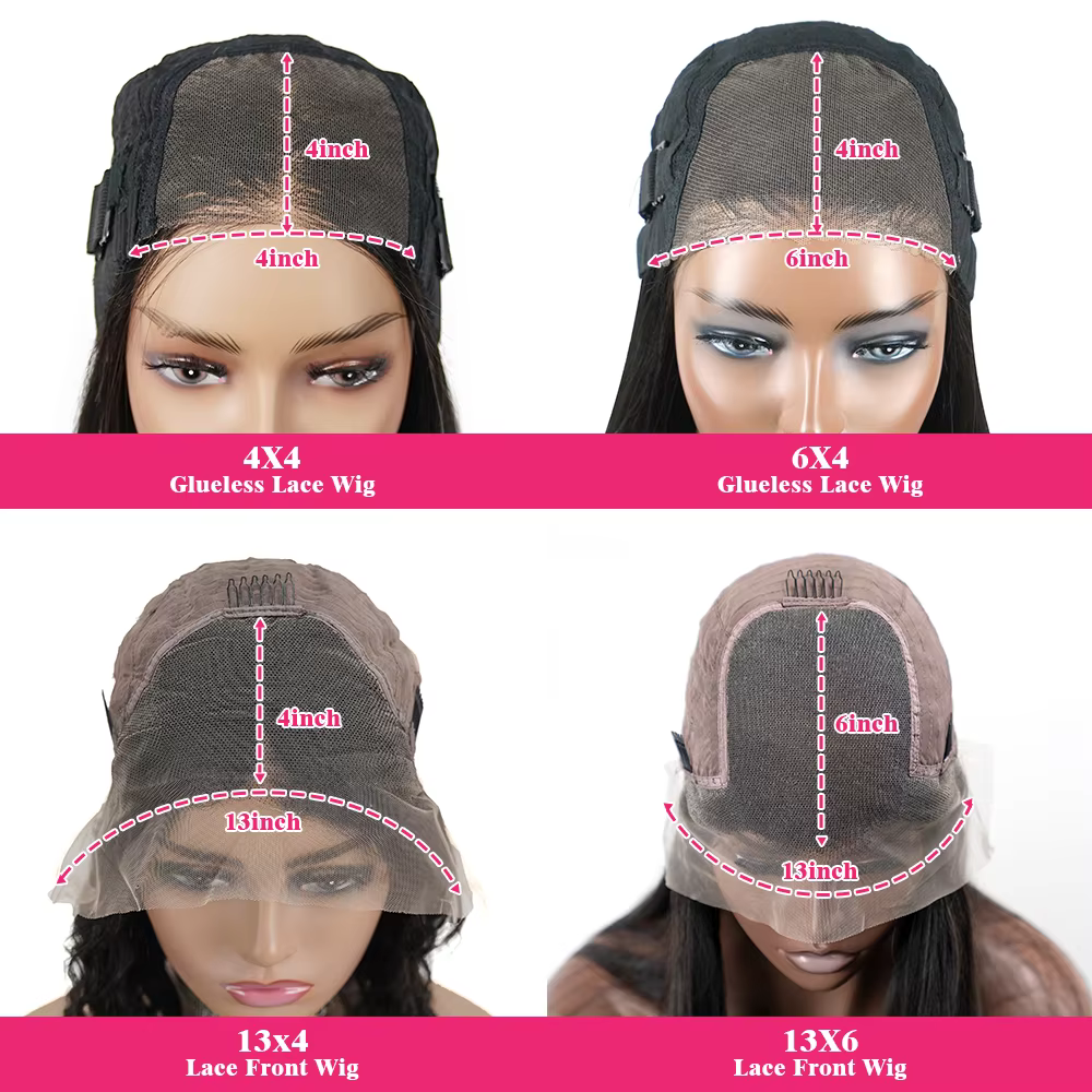 Kinky Straight Lace Frmeds Wig, Go Glueless Wig, Yaki Straight Human Hair Wig, Pre Plucked, 6x4 HD L
