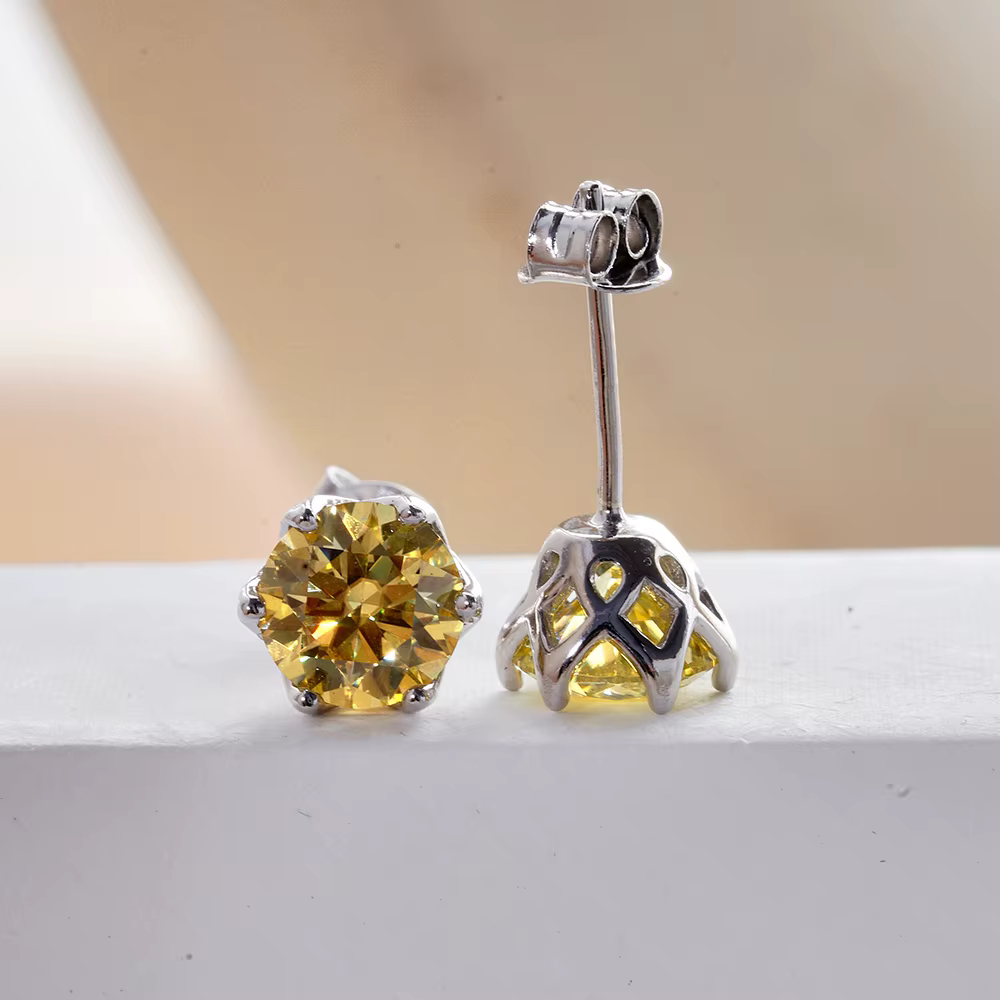 JoyceJelly 1/2/4CT VVS D couleur Moissanite coupe russe 8H8A laboratoire diamant boucles d'oreilles 