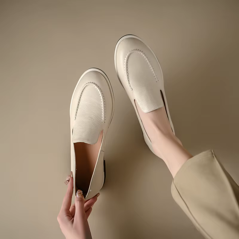 QUTAA mode nouvelles femmes chaussures plates vache daim cuir femme Slip-on printemps Ballet mocassi