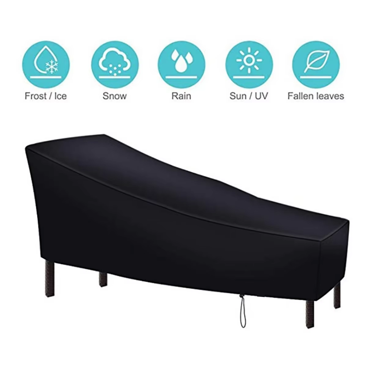 Housse de chaise longue de Patio, housse de chaise longue imperméable, housse de chaise longue d'ext