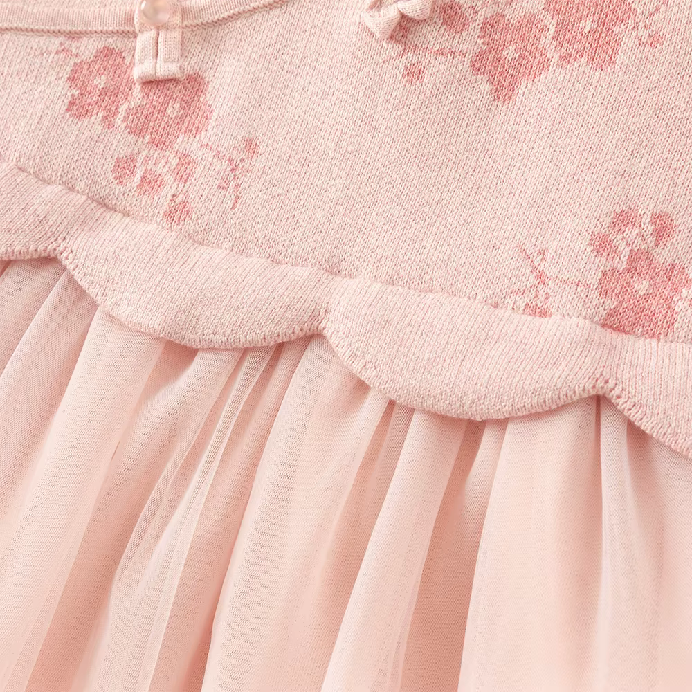 Dave Bella robe de princesse pour filles bébé automne hiver enfants à manches longues charme doux mi