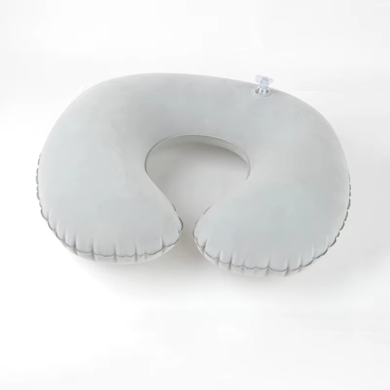 Oreiller gonflable en forme de C, oreiller de cou de voyage, coussin rond Portable, 1 pièce