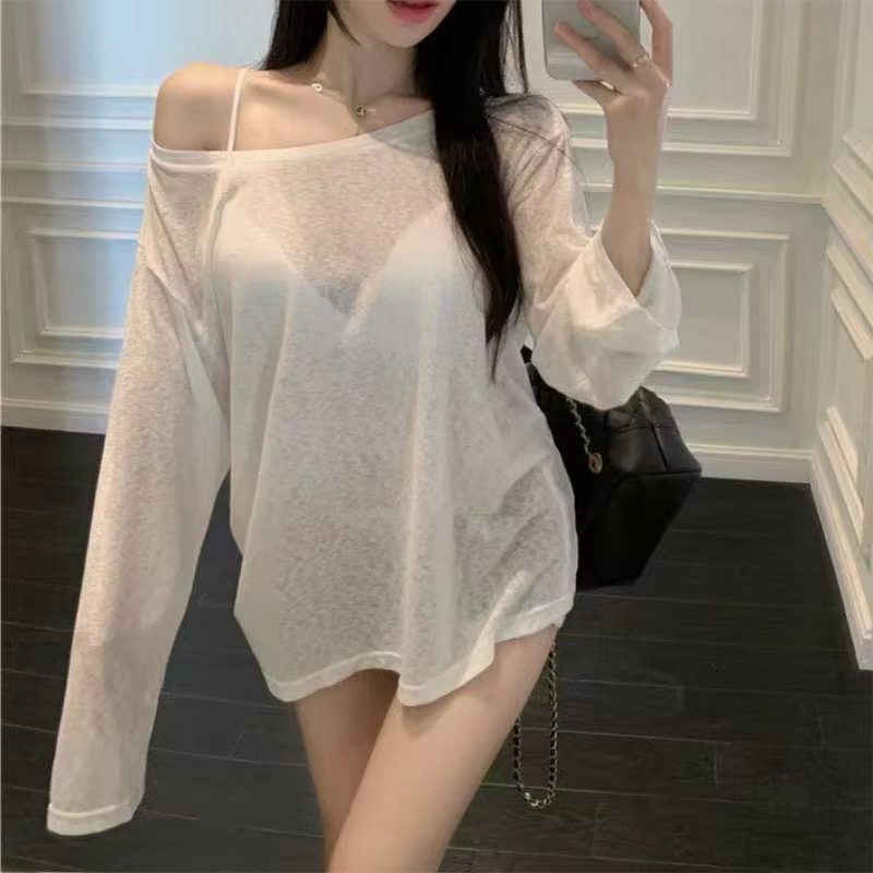 T-shirt ample et transparent sexy pour femme – Collection été 2026 – Chic et décontracté – Couleur u