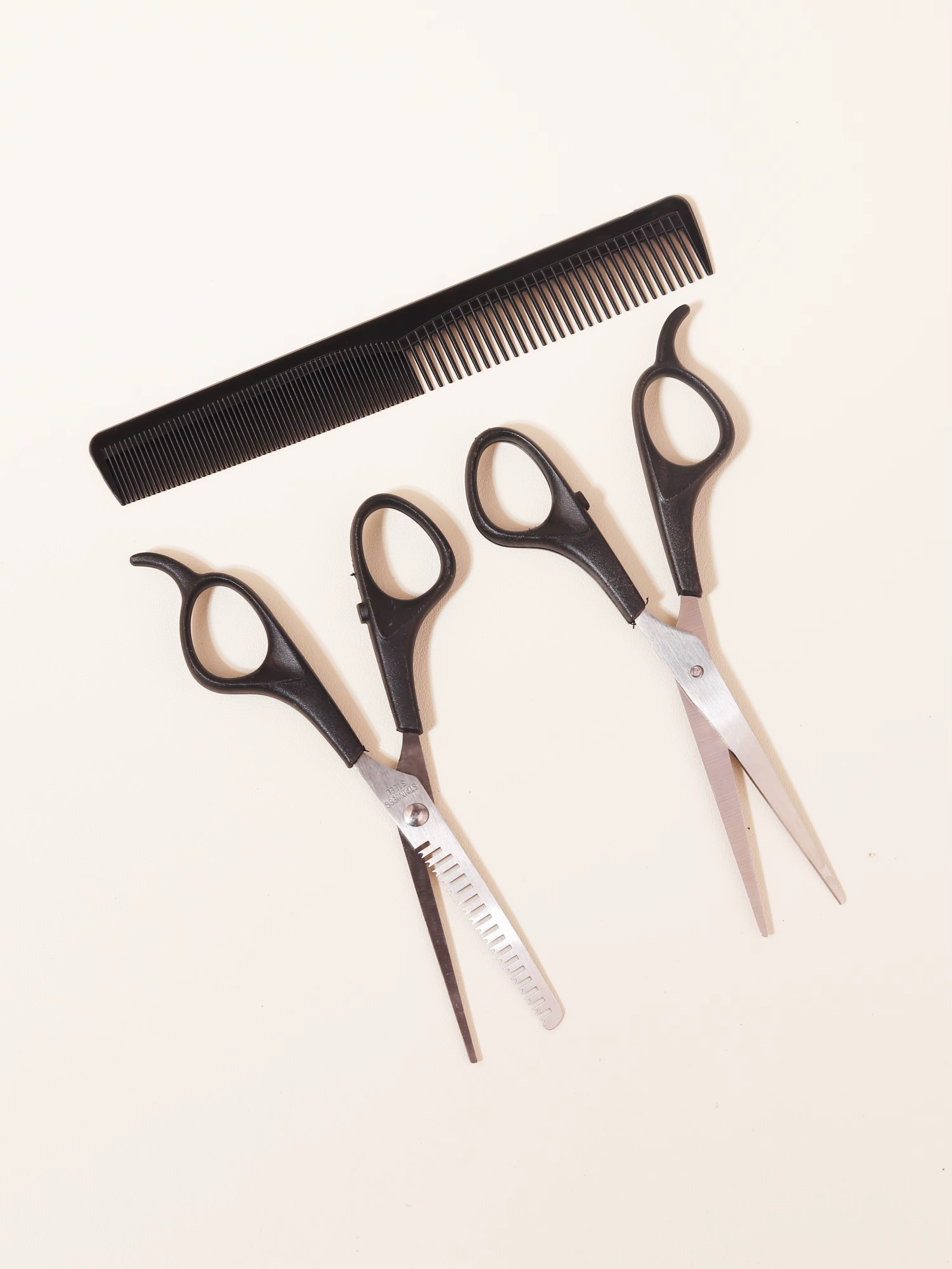 Ensembles de ciseaux 3 pièces-convient pour amincir et coiffer les cheveux-pour hommes et femmes pou