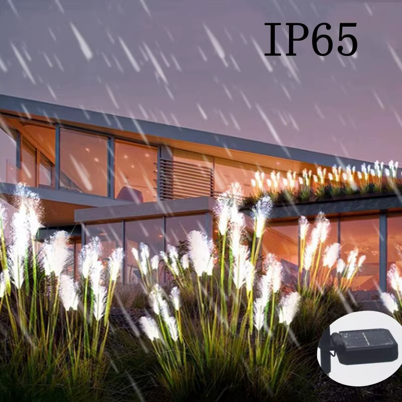 1-4 LED lampes de jardin solaires en plein air étanche Reed lumière lampe à énergie solaire cour de 