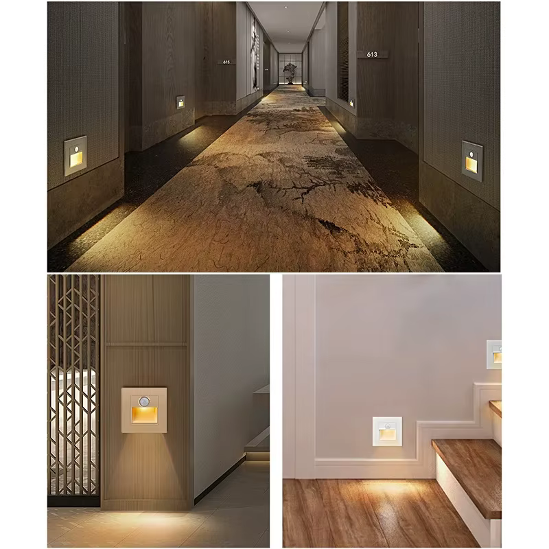 Capteur de mouvement intelligent LED escalier pied intérieur extérieur escalier applique encastré LE