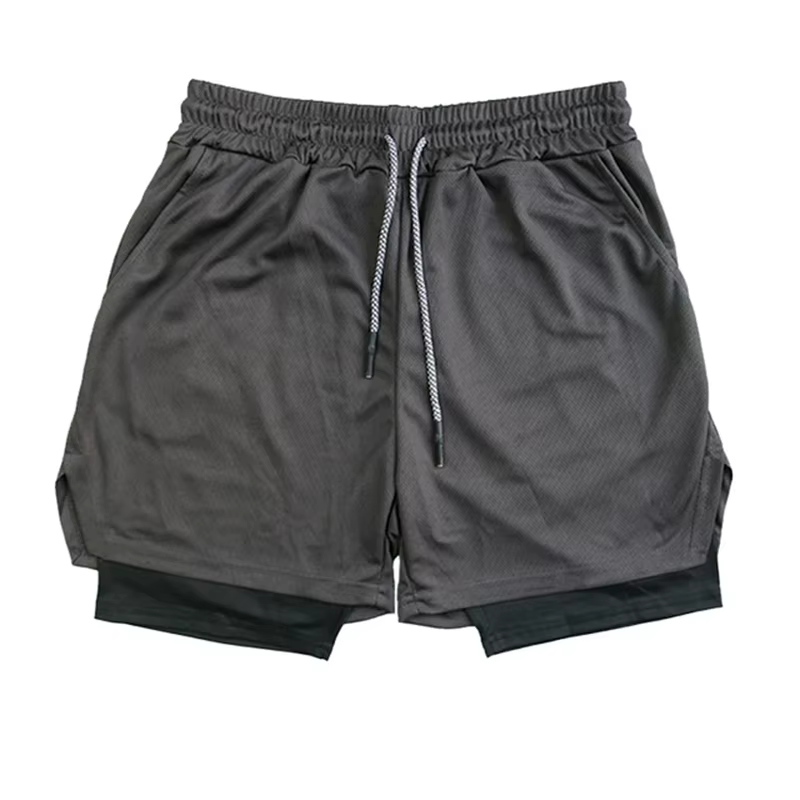 Short multi-poches pour hommes, short de Fitness, décontracté, sport de plage, doublé, slim, Style q