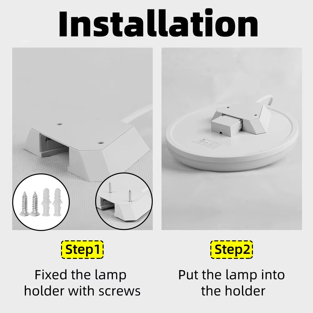 Plafonnier LED Intelligent avec Radar et Capteur de Mouvement PIR, Luminaire Décoratif de Plafond, I