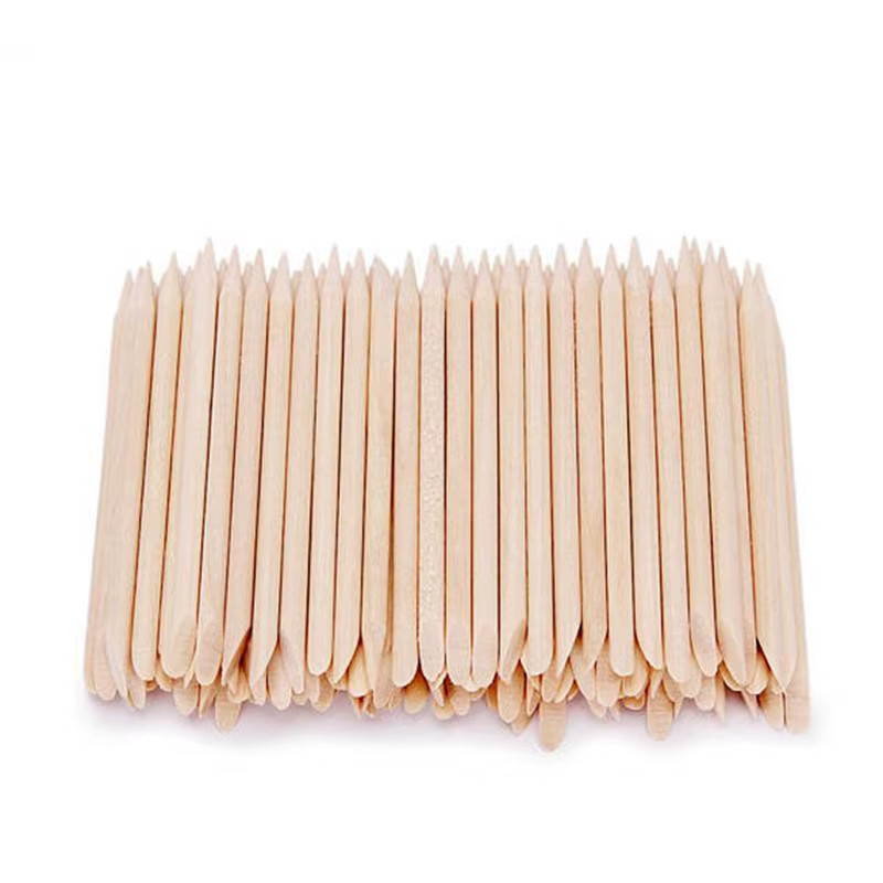 Bâtons en bois Orange (11,5 cm), 100 pièces, poussoir à cuticules pour Nail Art, bâtons de manucure 