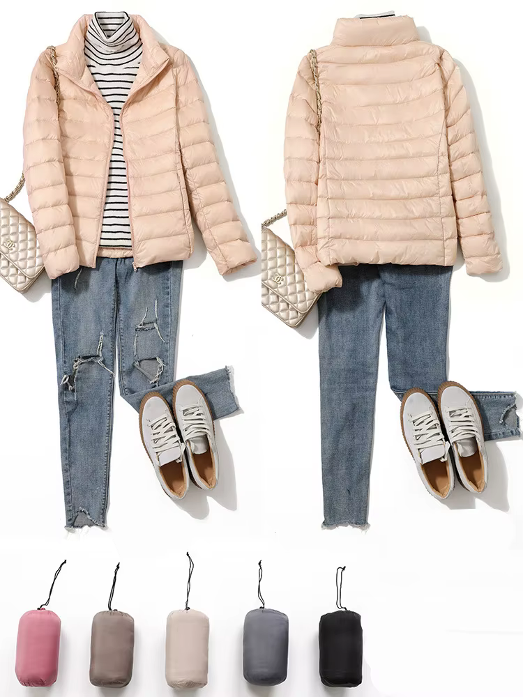 Vestes bouffantes courtes et cintrées pour femmes, manteau chaud Ultra léger et pliable, vêtements d