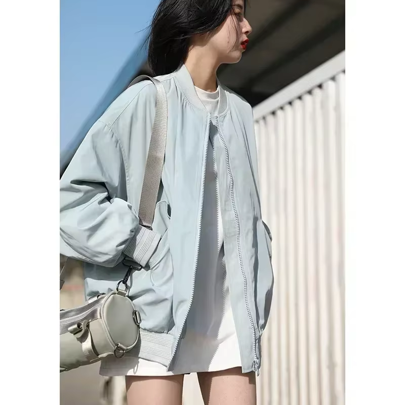 CHIC VEN printemps automne femmes couleur unie ample à manches longues T-shirt col rond haut basique