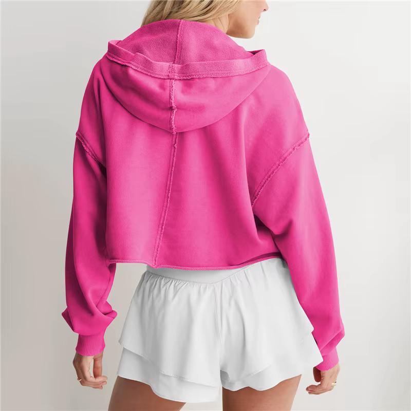 Sweat à capuche à col en V pour femme, pull confortable et chaud, vêtements décontractés, document s