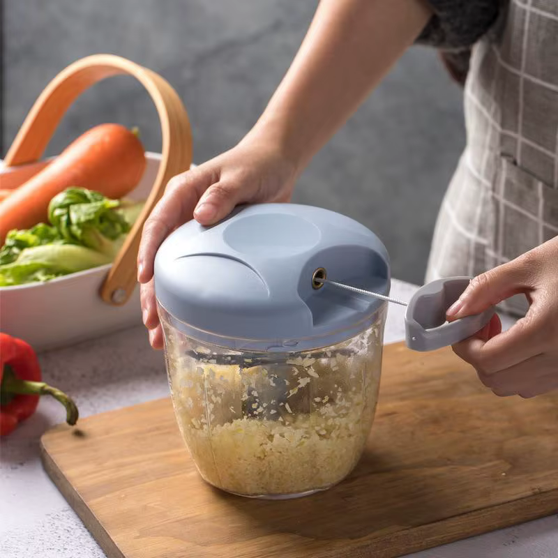 Hachoir à viande manuel 500/900ML, hachoir à ail rotatif, presse-ail, coupe-oignon et légumes, acces