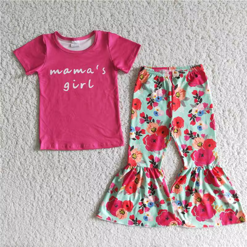 Vêtements pour bébés filles, chemise à manches courtes, motif léopard cloche, pantalon astronomique,