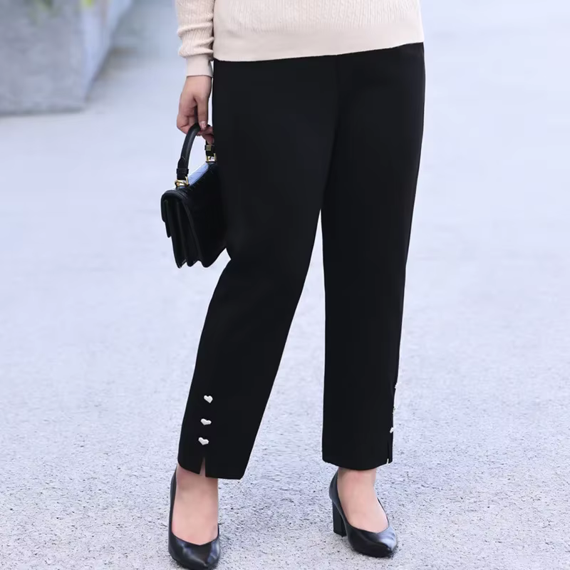 Pantalon formel de bureau grande taille pour femmes, 7XL, 6XL, 5XL, 4XL, blanc, droit, taille haute,