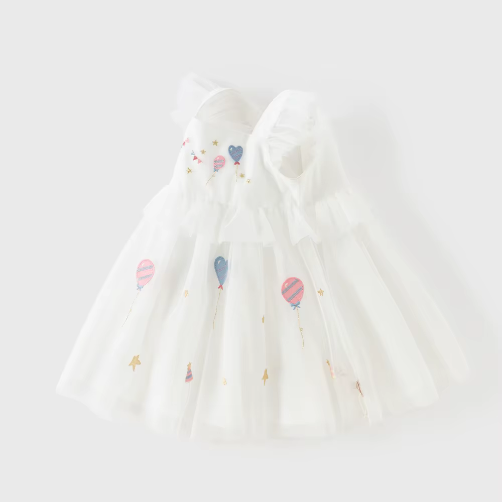 Robe de princesse en maille pour filles Dave Bella, robe de bal brodée sans manches pour enfants, ro