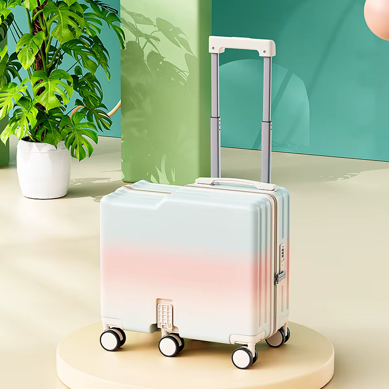 Valises de voyage compactes 18/20 pouces pour enfants, valise à roulettes multifonctionnelle en ABS+