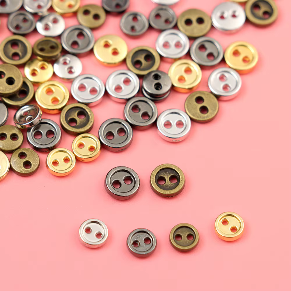 Boutons de poupée en métal, 20 pièces, pour vêtements de poupée, accessoires de couture, Mini bouton