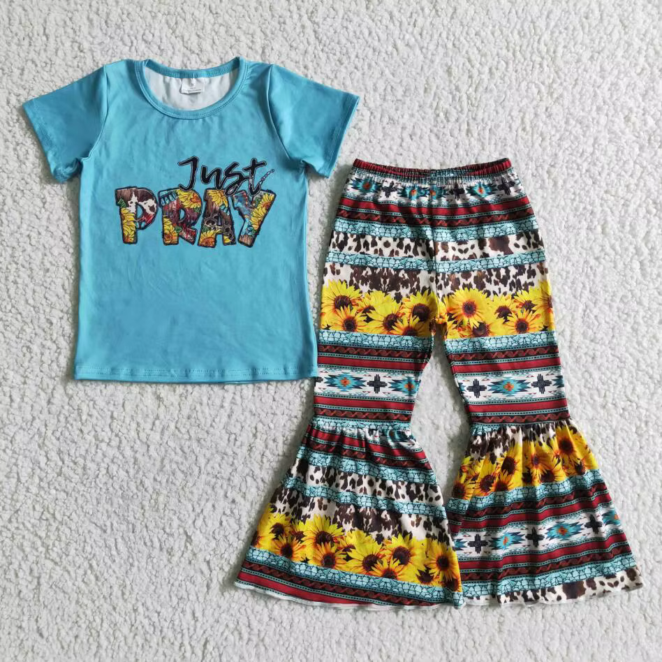 Vêtements pour bébés filles, chemise à manches courtes, motif léopard cloche, pantalon astronomique,