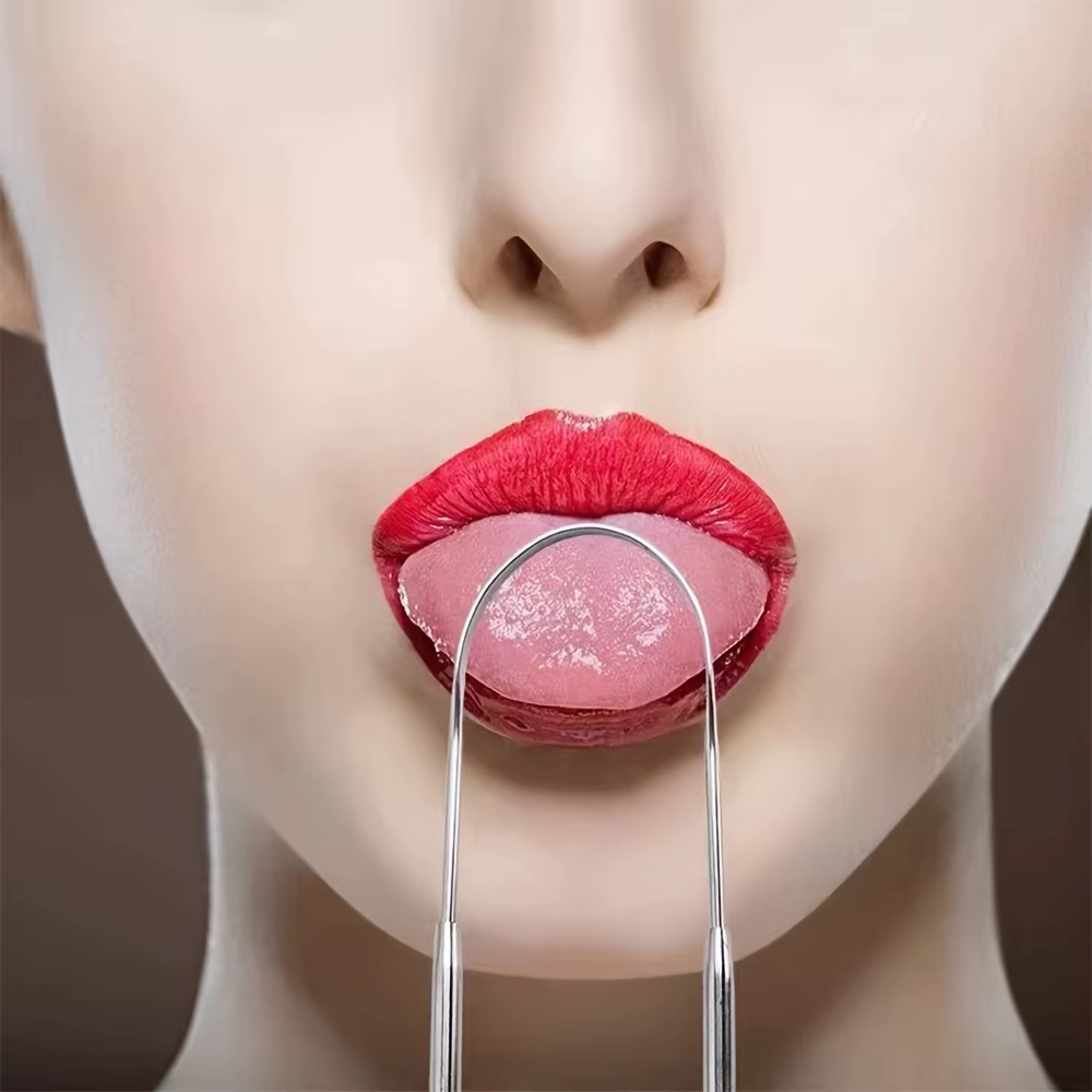 Grattoir de nettoyage de langue en acier inoxydable, 1/2/6 pièces, réutilisable, revêtement de langu