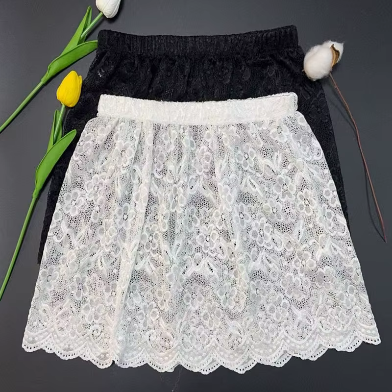Jupe superposée en dentelle florale exquise, Style fille Mori japonais et coréen, demi-jupe superpos