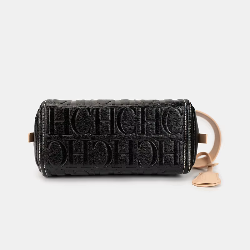 Sac de poitrine CH de luxe avec lettres en relief, sac banane rétro cylindrique grande capacité pour