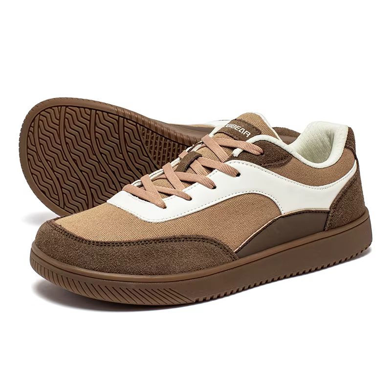 HOBIBEAR unisexe baskets à bout large femmes hommes minimaliste chaussures antidérapantes à lacets m
