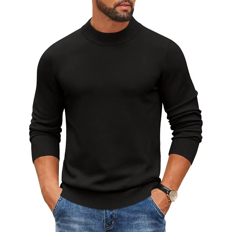 Jeu d'animaux hommes faux col roulé chemisier froid tricots pull pull décontracté robe mince pull ch