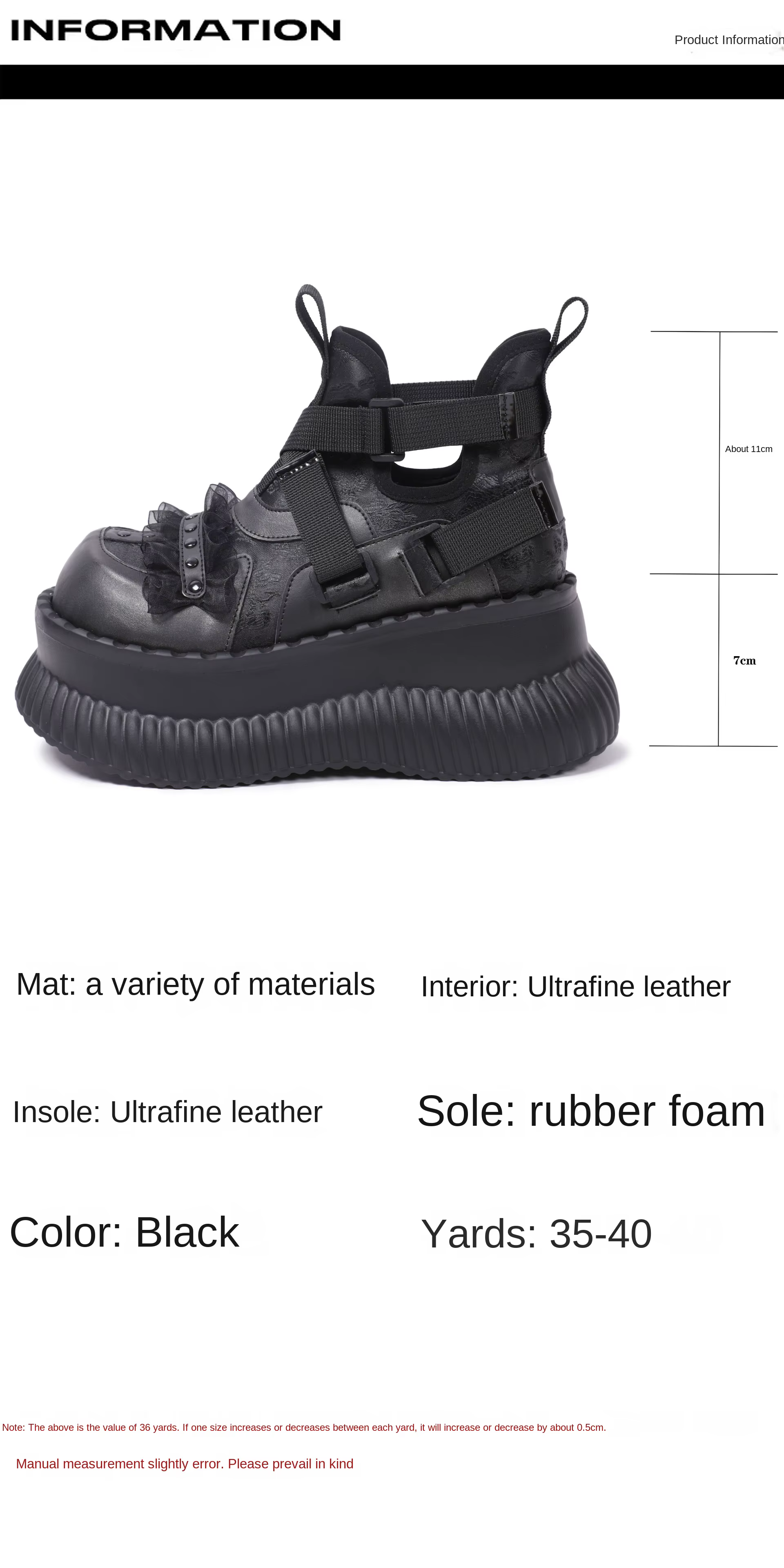 Chaussures à fond épais et haut pour femmes, Style foncé, Niche Mary Jane en dentelle croisée, douce