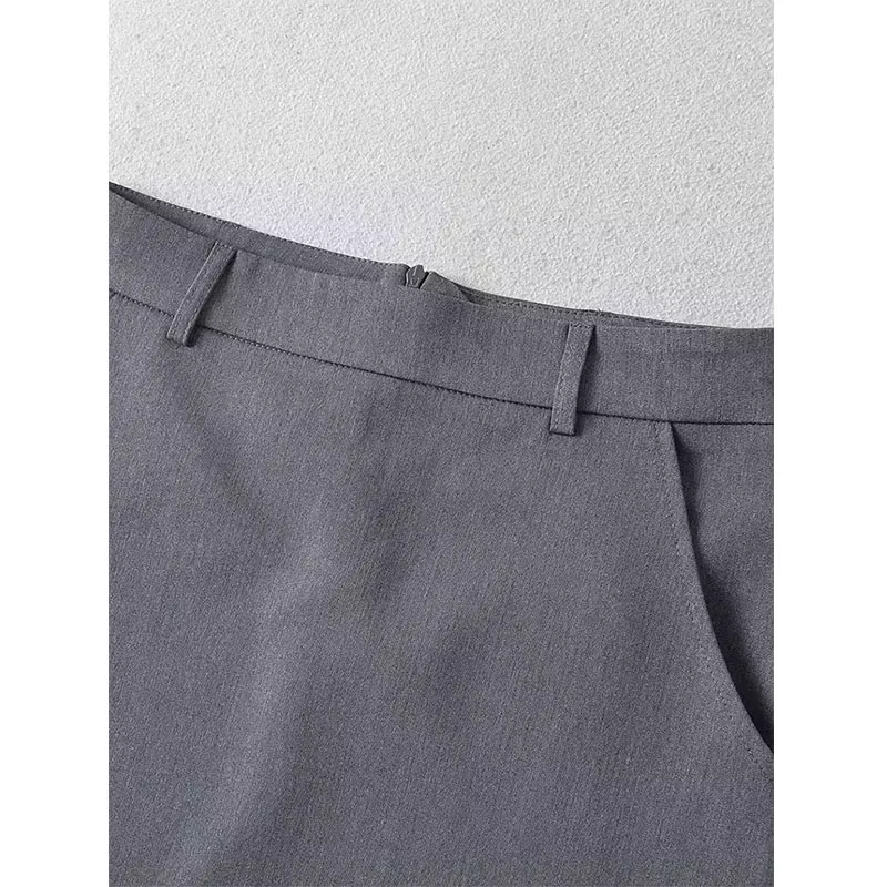 Mooyufon femmes mode solide dos fermeture éclair a-ligne Mini jupe Vintage taille haute femme Chic d