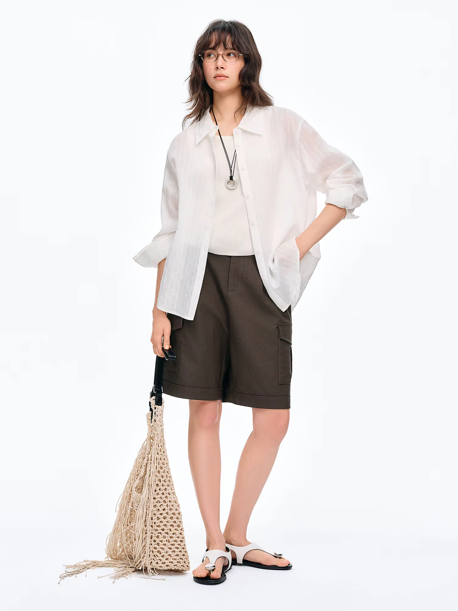 Pantalon Capri et Short Décontracté Ample DUSHU pour Femme, Style Montagne, Collection Printemps/Été
