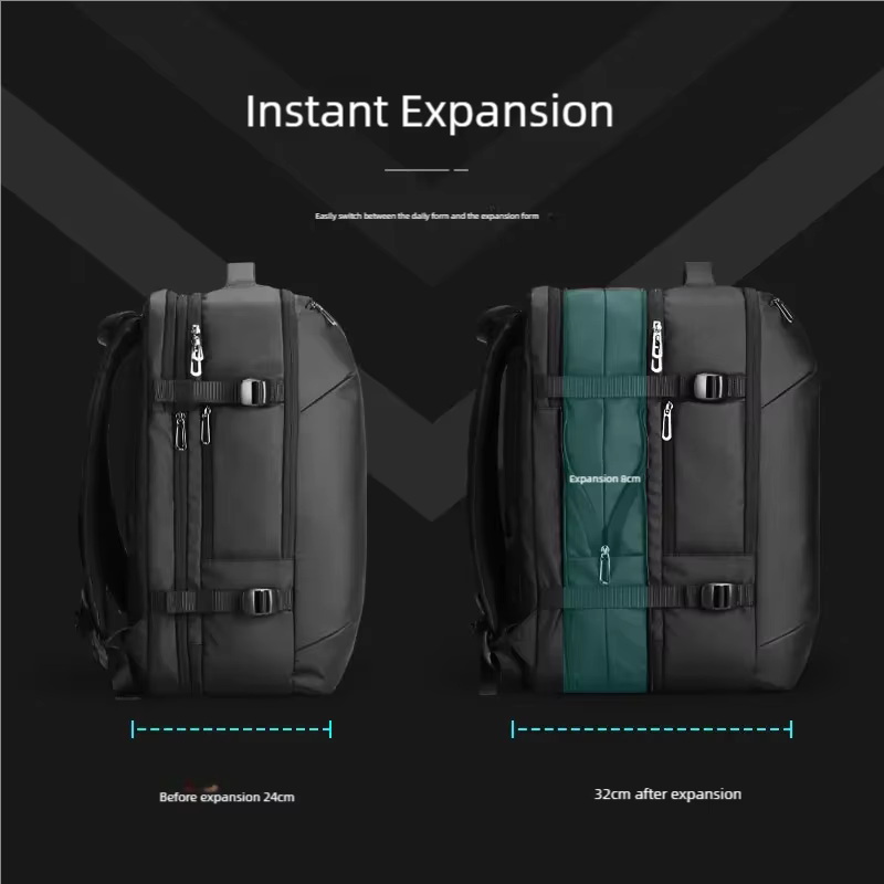 Sac à dos de voyage extensible Mark Ryden avec port USB, grand sac de week-end pour homme, sac à dos