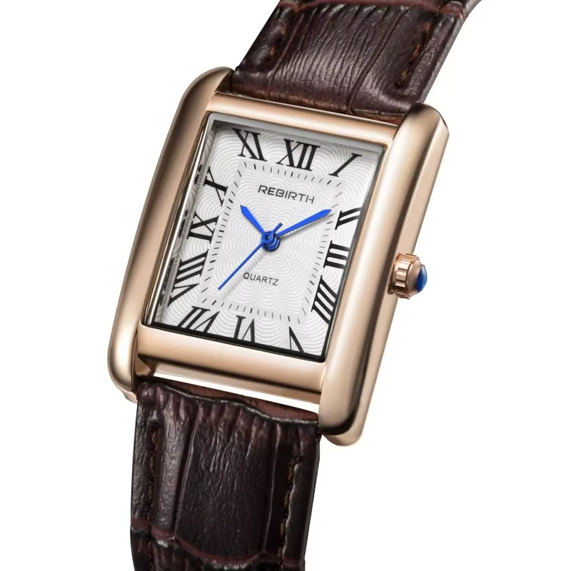 Rebirth 002 – montre-bracelet analogique pour femmes d'affaires, Mini Design léger, cadran rectangul