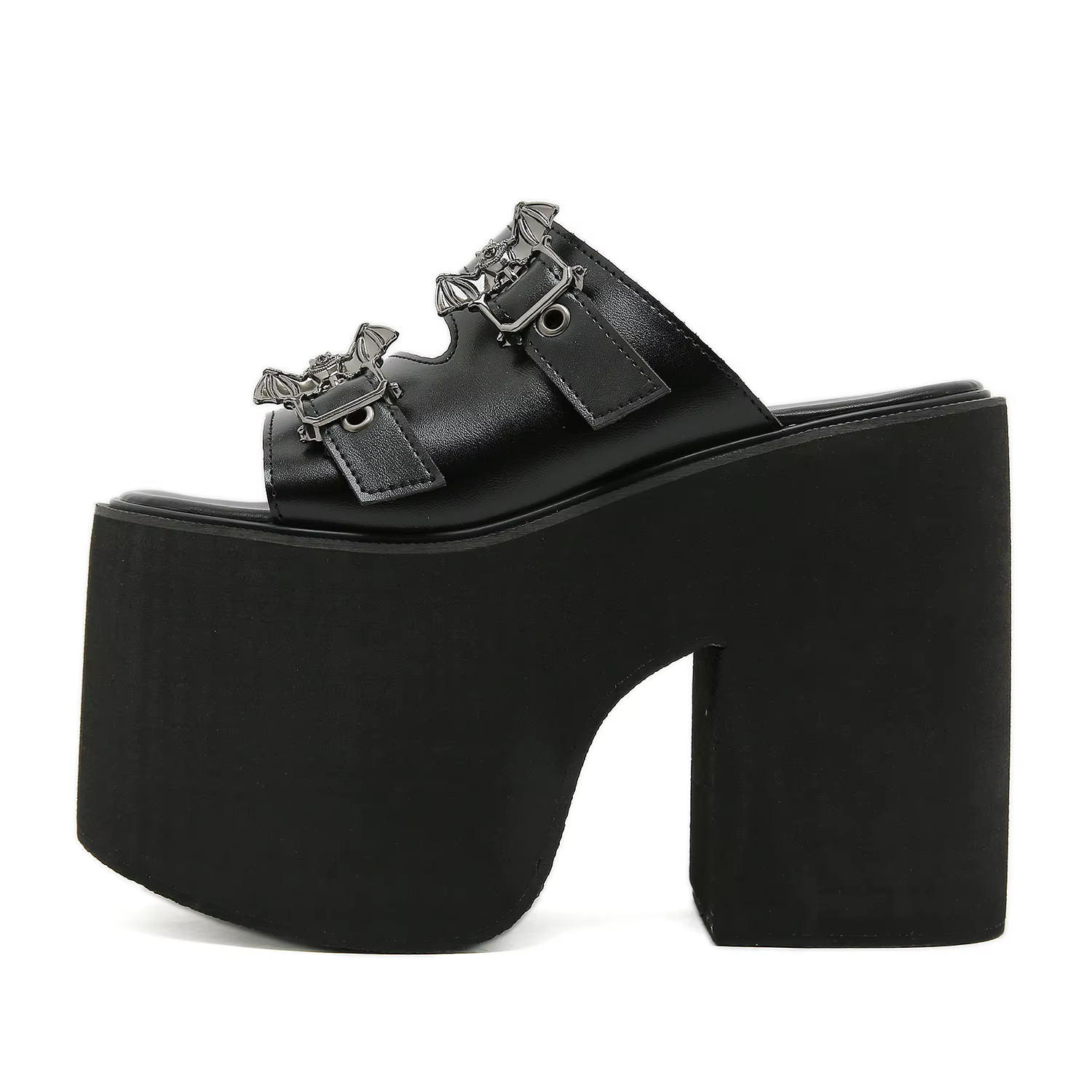 Gdgydh-Sandales à plateforme Goth Bat pour femmes, chaussures d'été ouvertes Parker, à enfiler, à ta