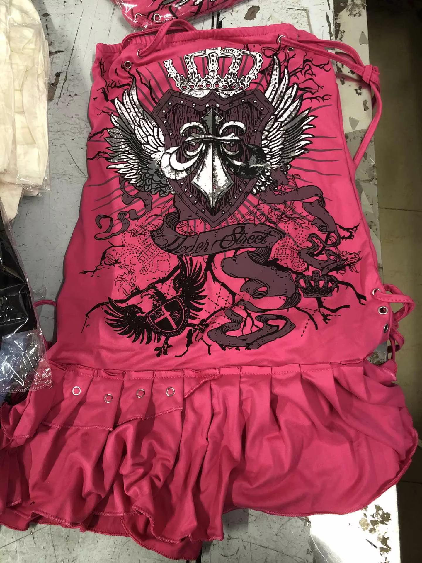 Bretelles esthétiques Y2k pour filles, vêtements Y2k, nœud gothique bleu, bas amincissant pour femme
